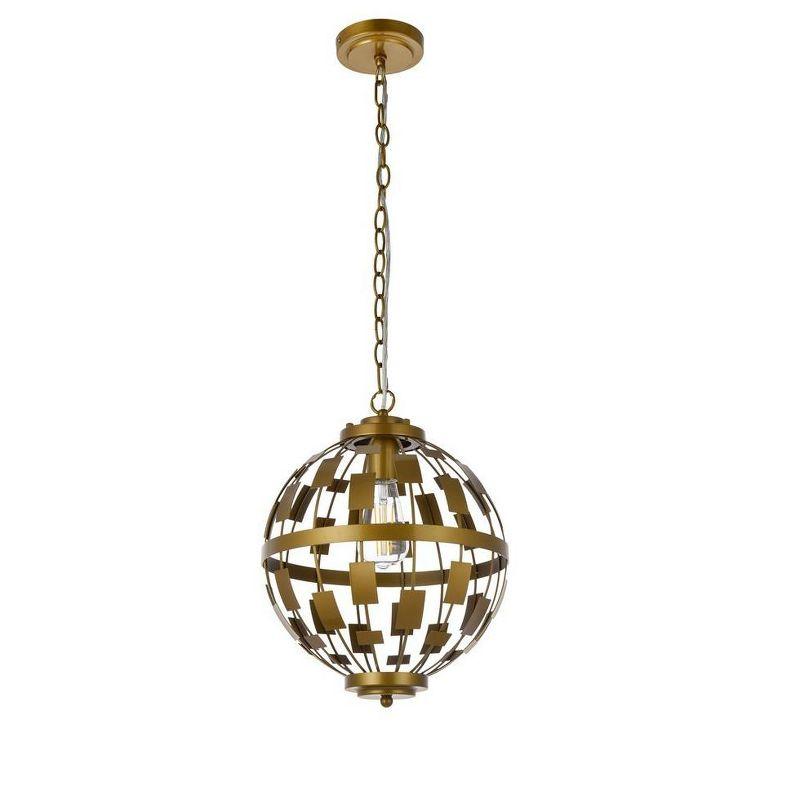 Elegant Lighting Levante 1 light pendant in brass