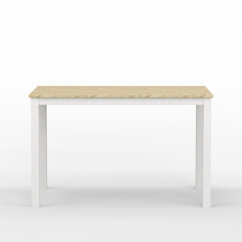 Glenwillow Home 48" Rectangular Solid Wood Dining Table in White/Natural