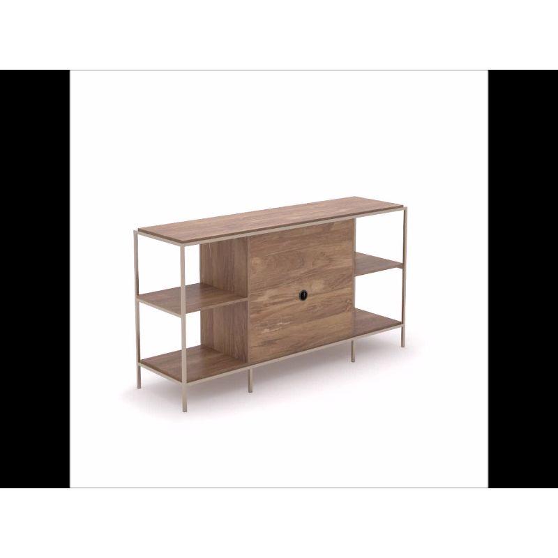 International Lux Modern TV Stand: Adjustable Shelf, Cable Management, Metal Frame - Sauder