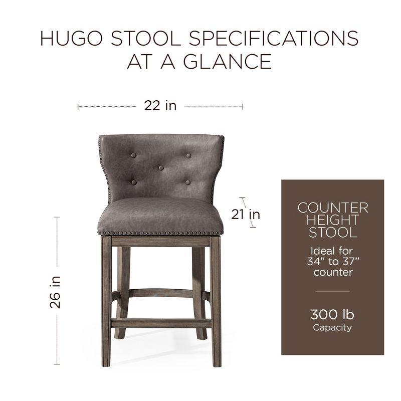 Maven Lane Hugo with Ash Grey Fabric Upholstery Seat