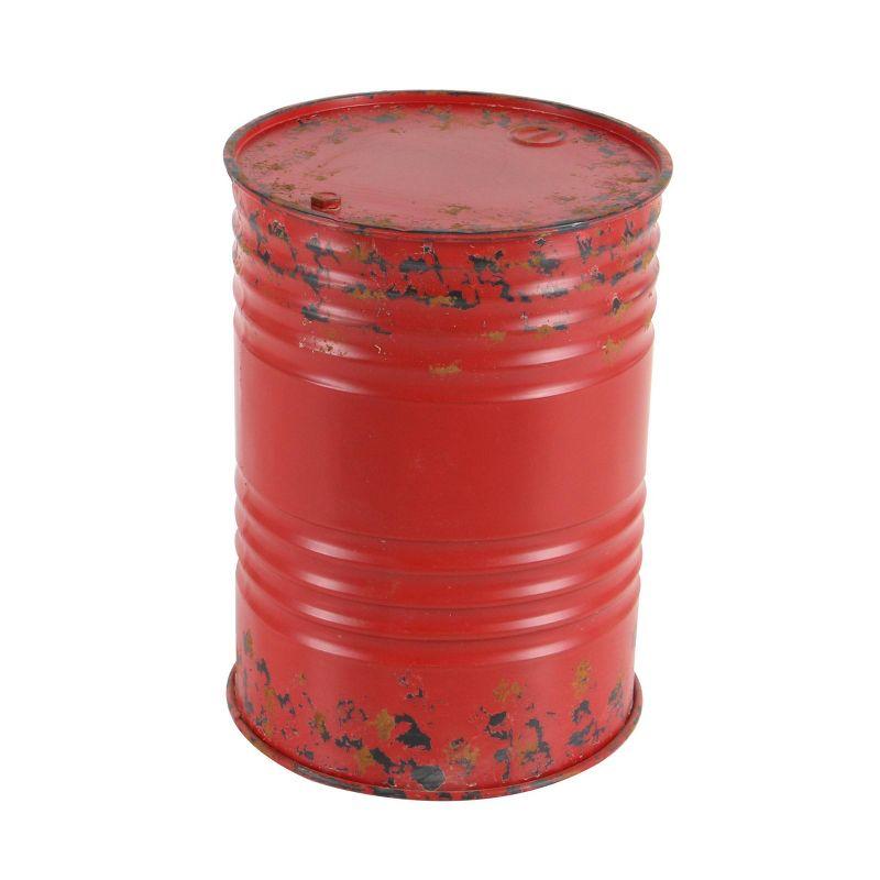 Multi Colored Metal Drum Nesting Accent Tables, Set of 3