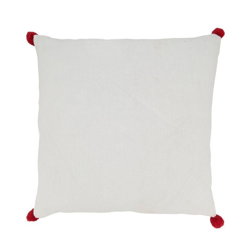 Candy Cane Dreams Red and White Cotton Throw Pillow Cover