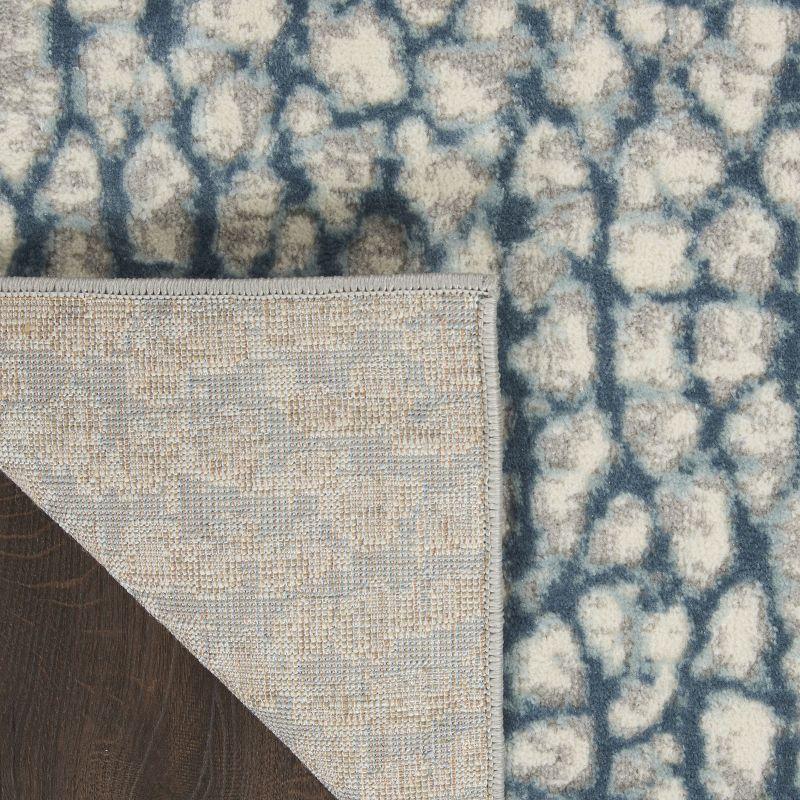 Nourison Joli  Indoor only Area Rug - Ivory/Blue/Grey 8' x 10'