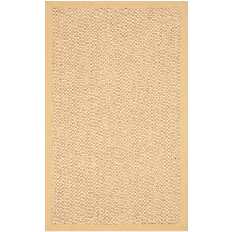 Beige Handmade Non-slip Wool and Cotton Rug