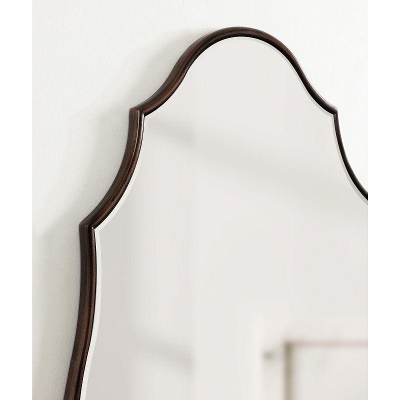 Kate and Laurel Leanna Scalloped Oval Wall Mirror, 20x42, Bronze