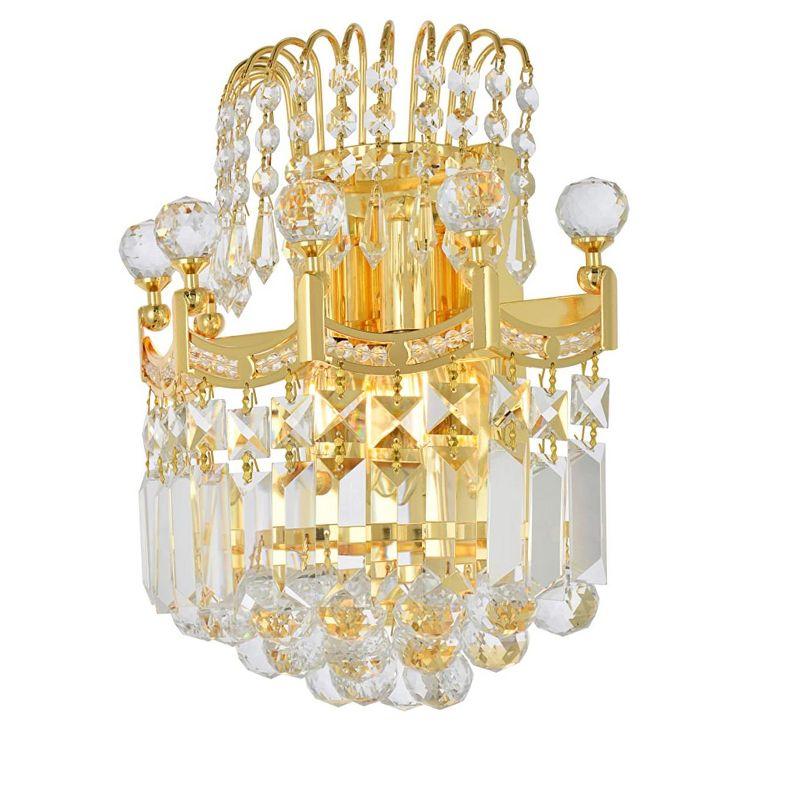 Elegant Lighting Corona 2 light Chrome Wall Sconce Clear Royal Cut Crystal