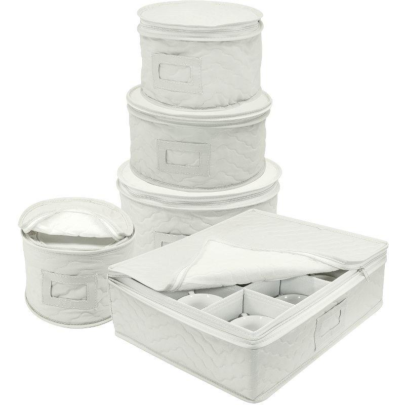 Sorbus Dinnerware Storage 5-Piece Set — Service for 12