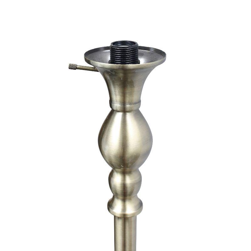 1-Light Classic Torchiere Floor Lamp with Marbleized Glass Shade Antique Brass - Lalia Home: UL Listed, Metal Base, Rotary Switch