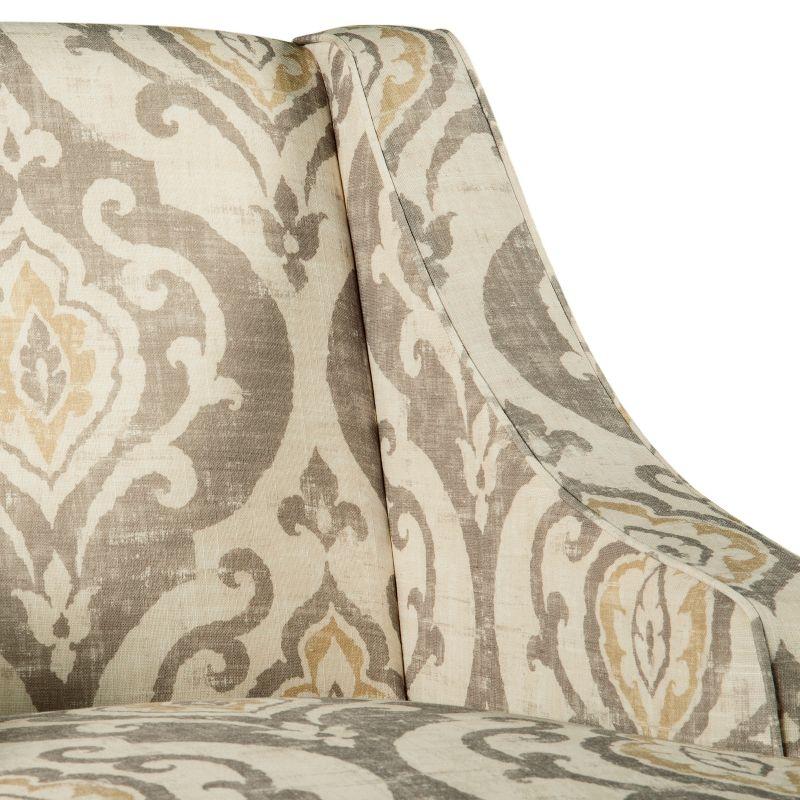Classic Swoop Accent Armchair Natural Raffia - HomePop: Upholstered, Wood Legs, Foam Fill