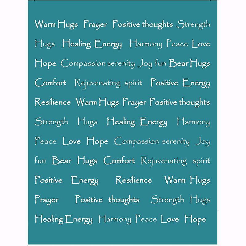 Chanasya Sympathy Warm Hugs Support Gift Throw Blanket with Plush Faux Shearling Side - (Twin) Teal