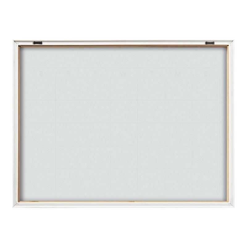 Natural Wood Framed 18" x 24" Glass Dry Erase Calendar