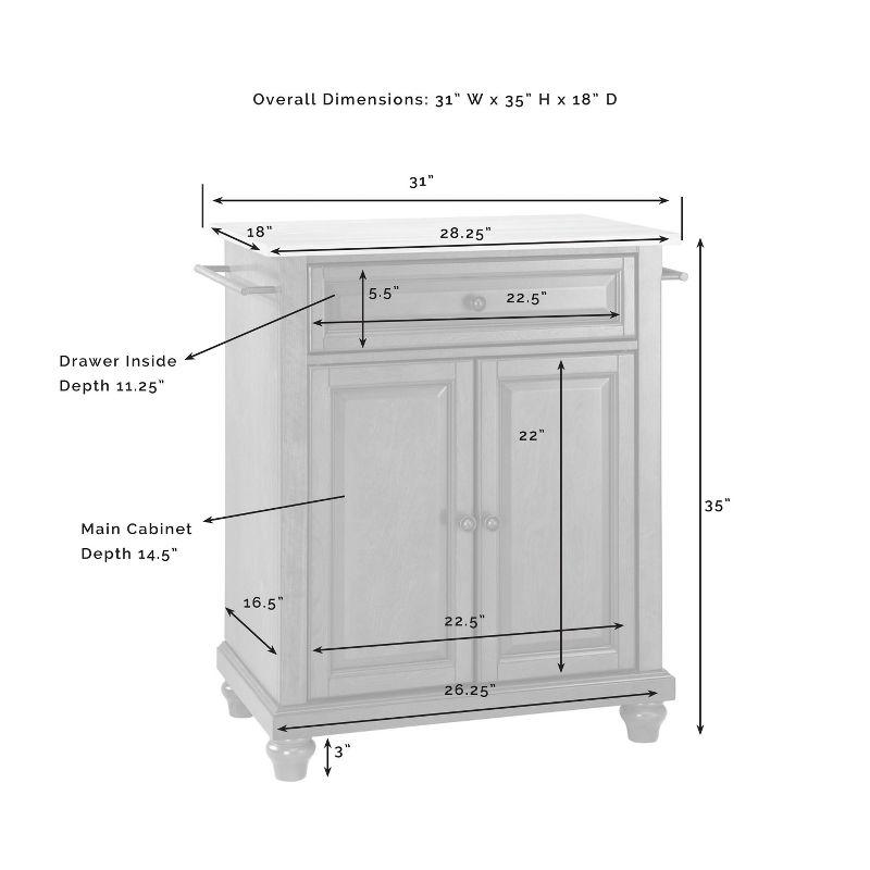 Cambridge Stainless Steel Top Portable Kitchen Island/Cart - Crosley