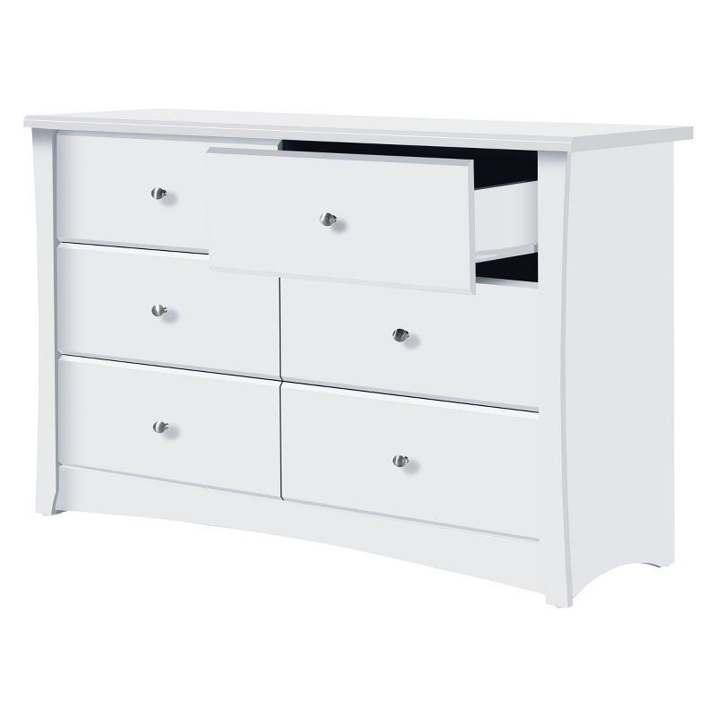 Crescent 6 Drawer Double Dresser