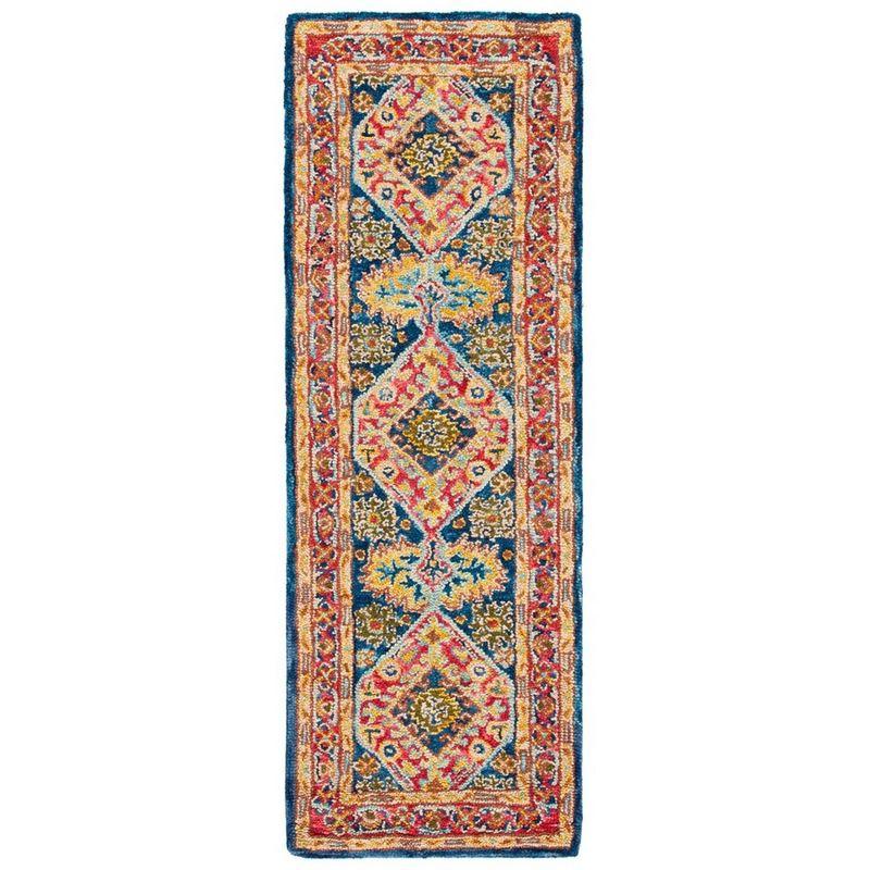 Aspen APN523 Hand Tufted Runner Rug - Red/Blue - 2'3"x11' - Safavieh.