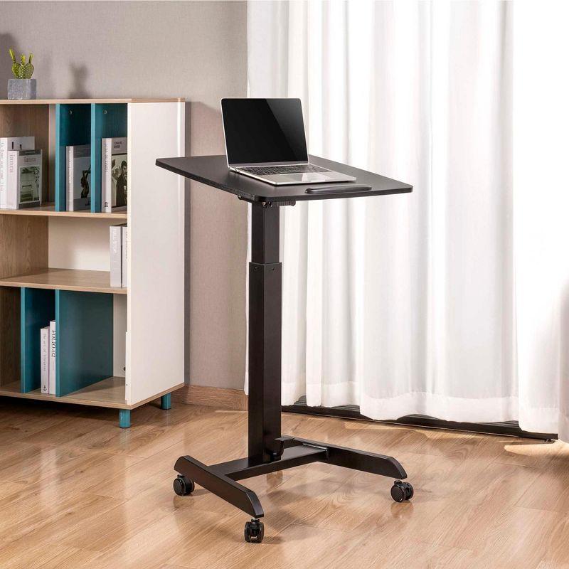 Cruizer 360 Tilting Mobile Podium with Pneumatic Height Adjustments – Black – Stand Steady