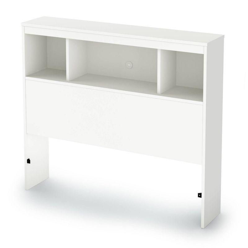 Twin Litchi Kids' Bookcase Headboard   Pure White  - South Shore