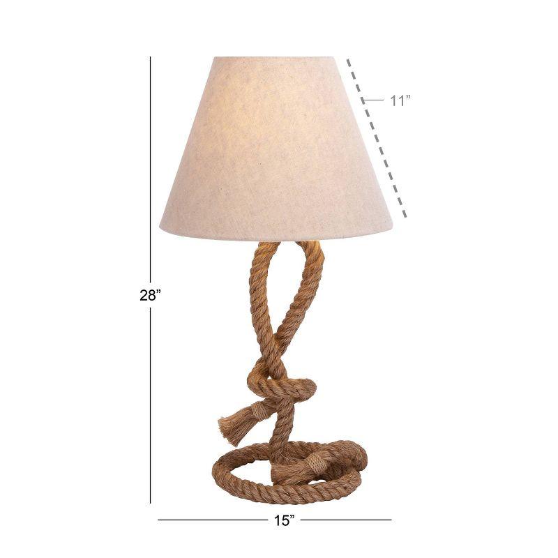 26" Rustic Jute Table Lamp Brown - Olivia & May: Nightstand Lighting, Cone Shade, E26 Socket