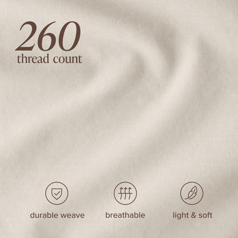 Bare Home 100% Cotton Percale Sheet Set