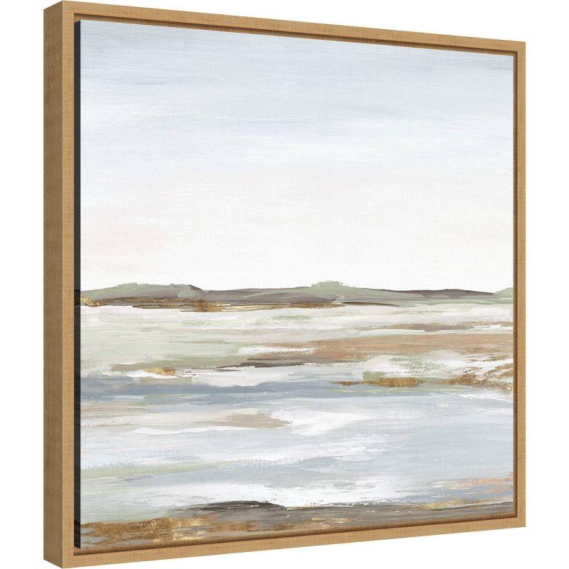 16" x 16" Vastness I by Eva Watts Framed Wall Canvas - Amanti Art: Modern Style Lithograph, Horizontal Layout