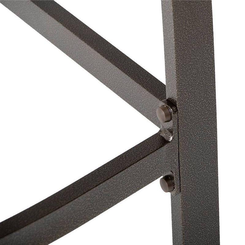 2pc Outdoor Counter Height Aluminum Bar Stools - Orange - Pellebant: UV & Weather Resistant, 270lbs Capacity
