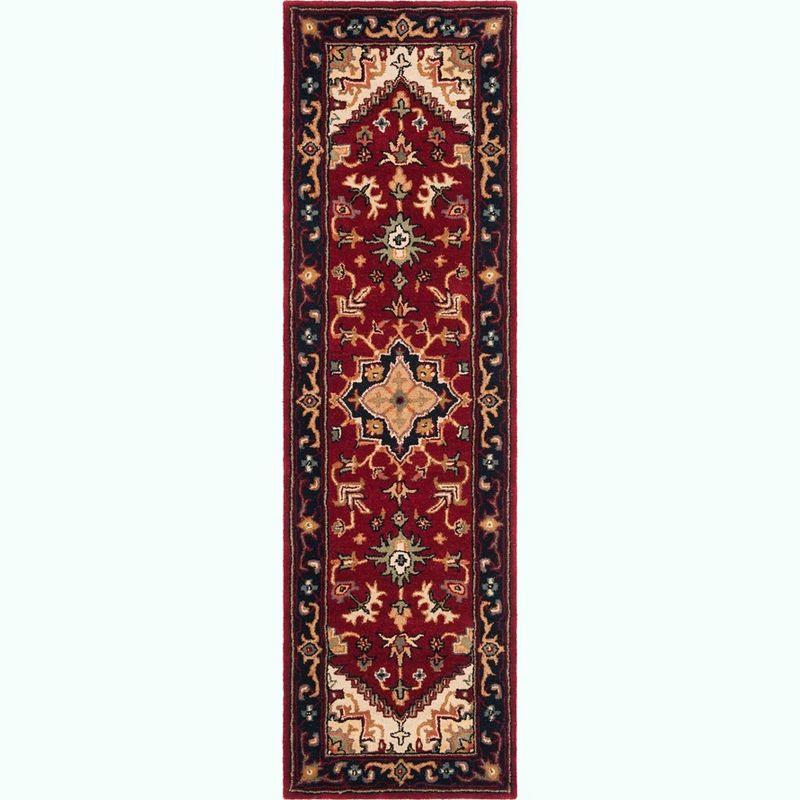 Heritage HG625 Handmade Runner Rug - 2'3"x8' - Red - Safavieh