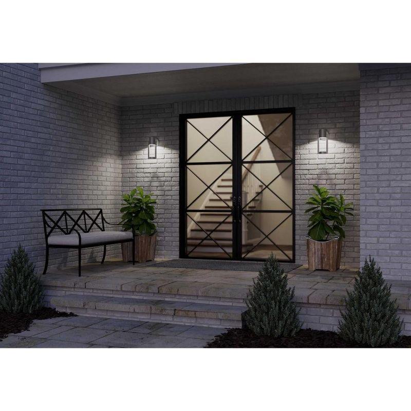 Progress Lighting Z-1030 1-Light Outdoor LED Sconce, Aluminum, Black Finish, Clear Glass Shade