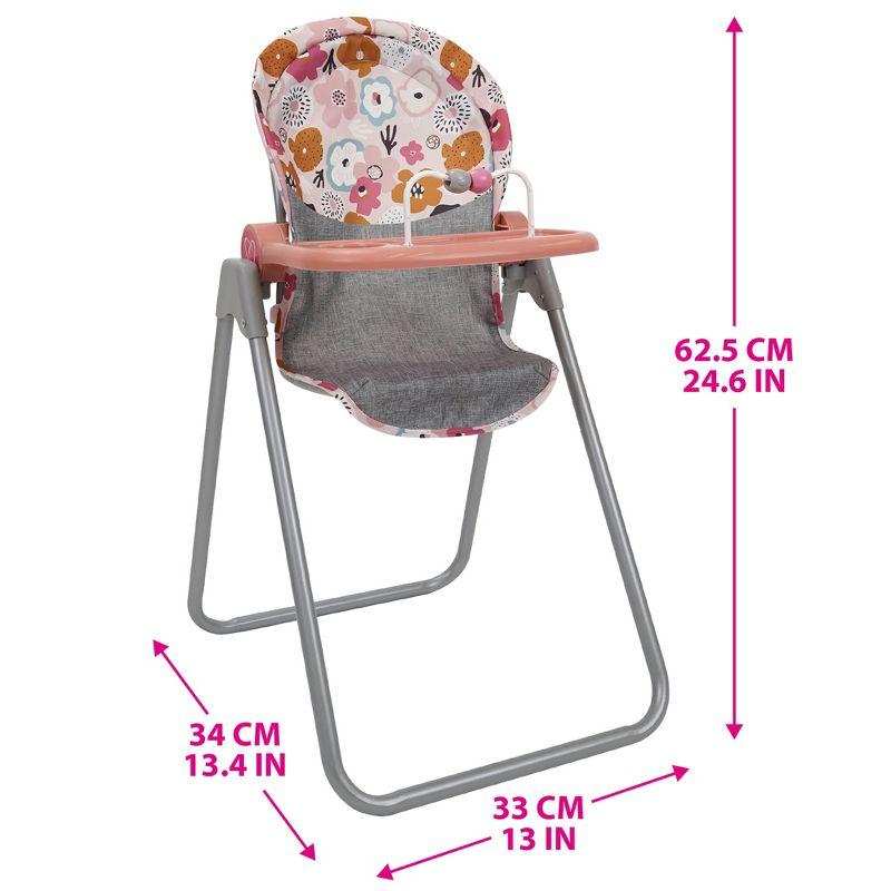 509 Crew: Melange Flora - Foodie Doll Highchair - 5pc Feeding Accessories,3+