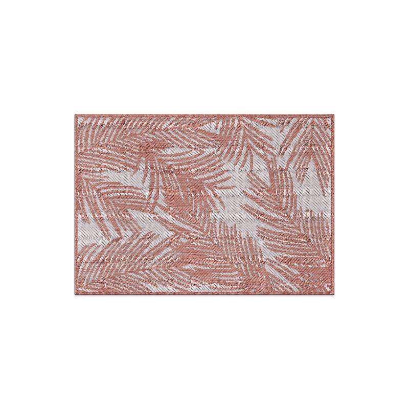 World Rug Gallery Contemporary Distressed Leaves Textured Flat Weave Indoor/Outdoor Area Rug - TERRA 2'x3'