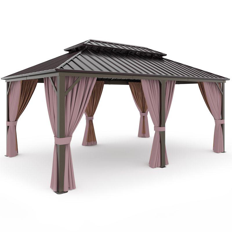 EAGLE PEAK Outdoor Aluminum Frame Hardtop Patio Gazebo