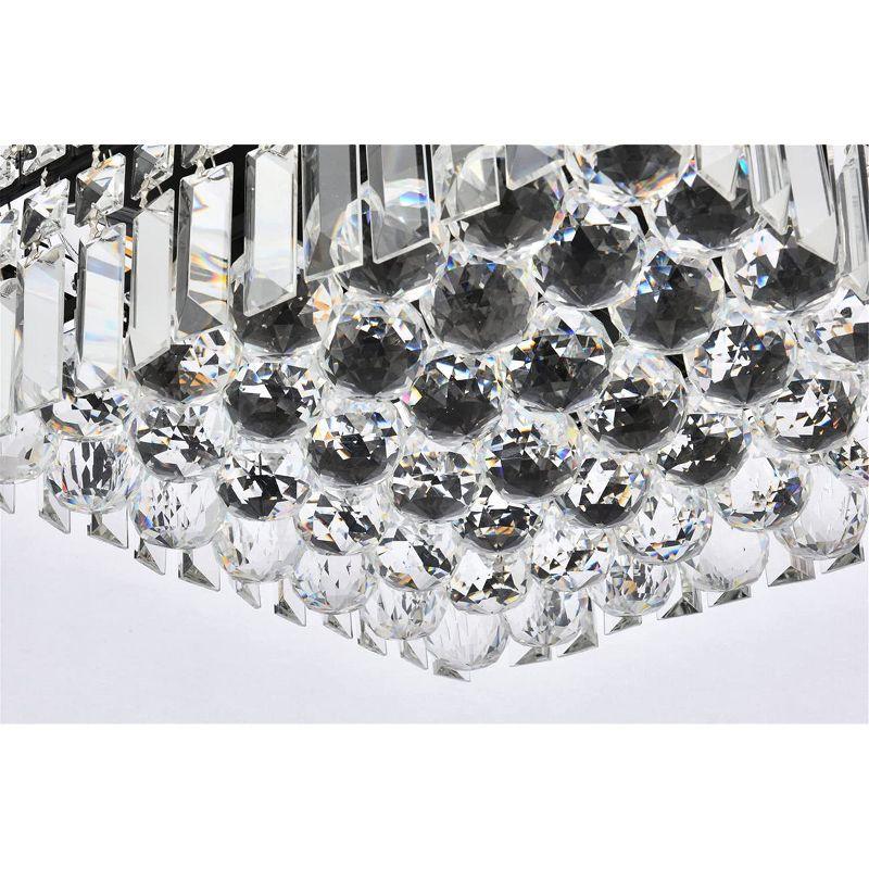 Maxime 14-Inch Black and Crystal LED Flush Mount