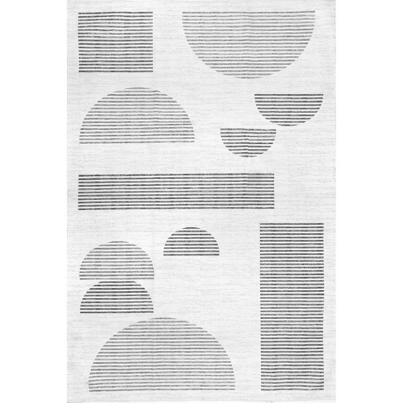 Nuloom Fae Geometric Shapes Pet Friendly Machine Washable Area Rug, 8' x 10', Ivory