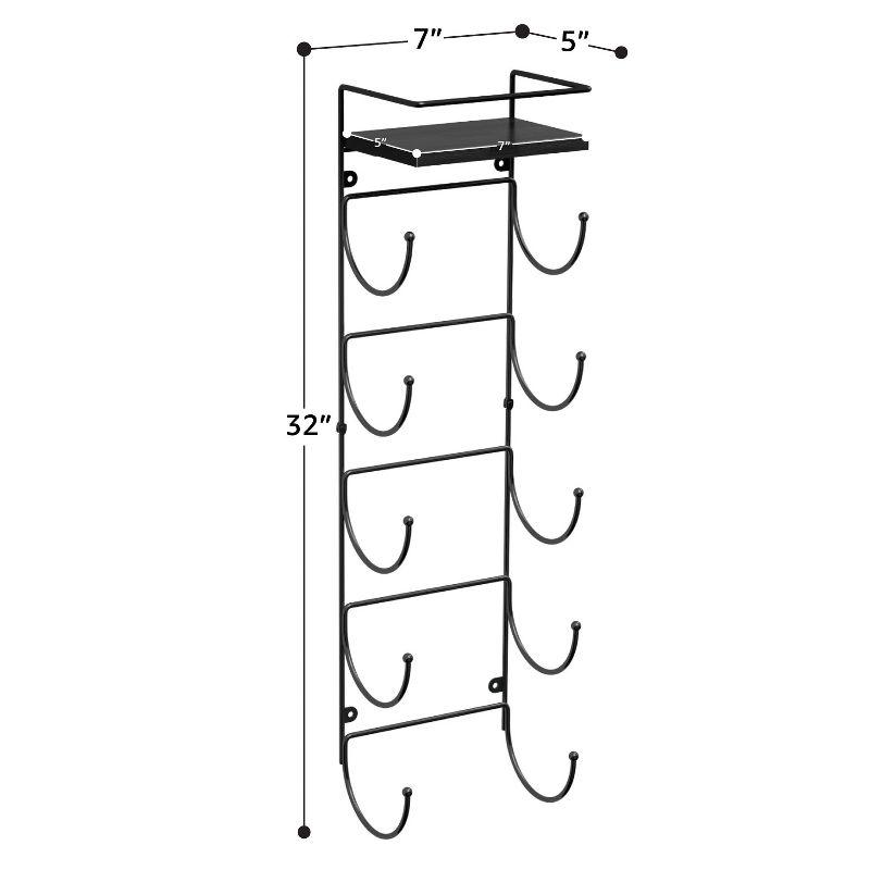 Sorbus 5-Tier Wall Mounted Metal Towel Rack with Shelf