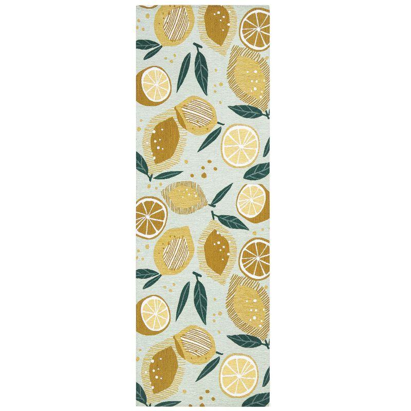 TOWN & COUNTRY Living Livie Fresh Lemon Everwash Washable Non-Slip Backing Kitchen Runner Rug