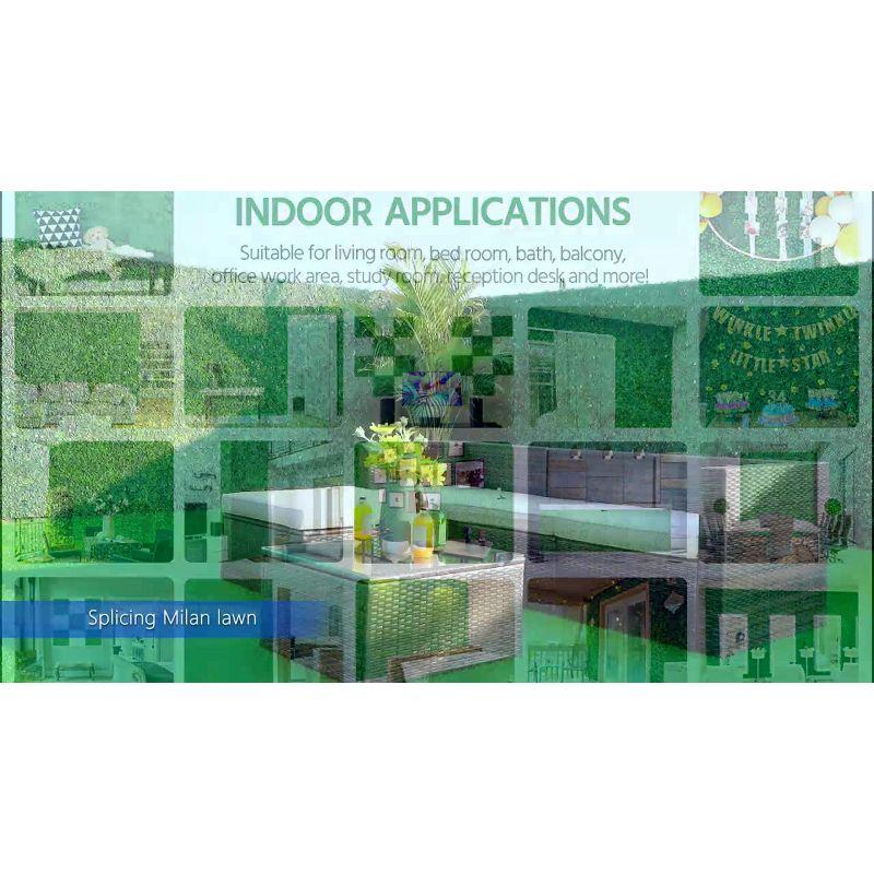 Yaheetech 20" x 20" Artificial Boxwood Hedge Panel Plastic Greenery Indoor & Outdoor