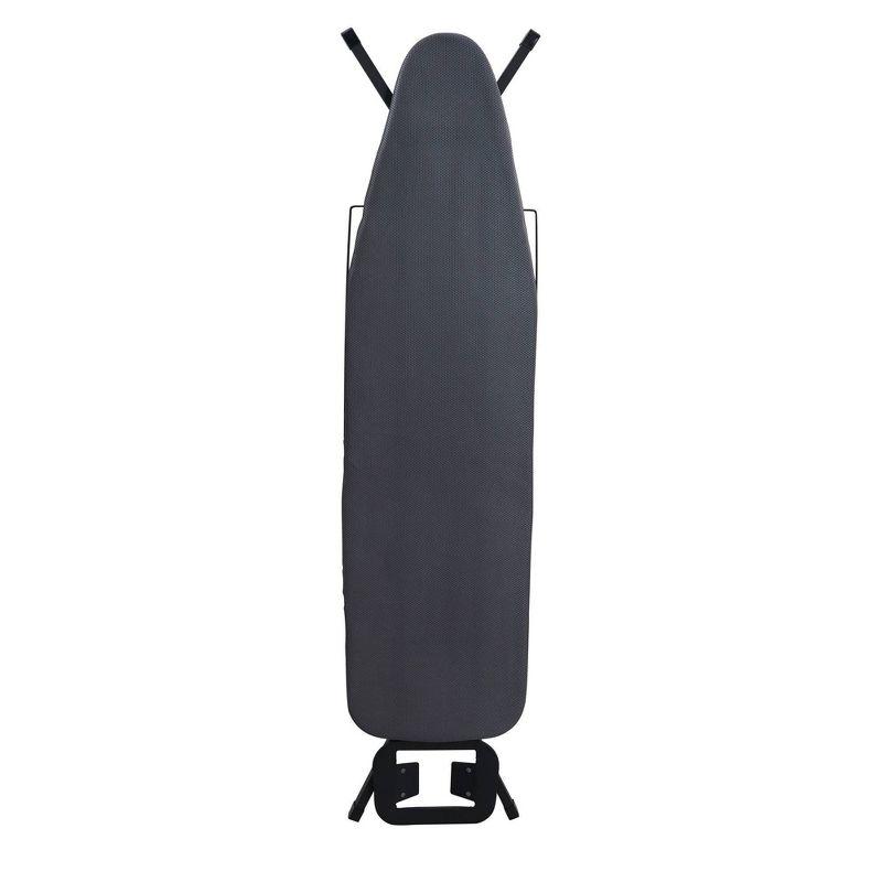 Household Essentials Deluxe Matte Black Ironing Board 4 Legs: Collapsible Metal, 54" x 14", 12.85 lbs, No Warranty