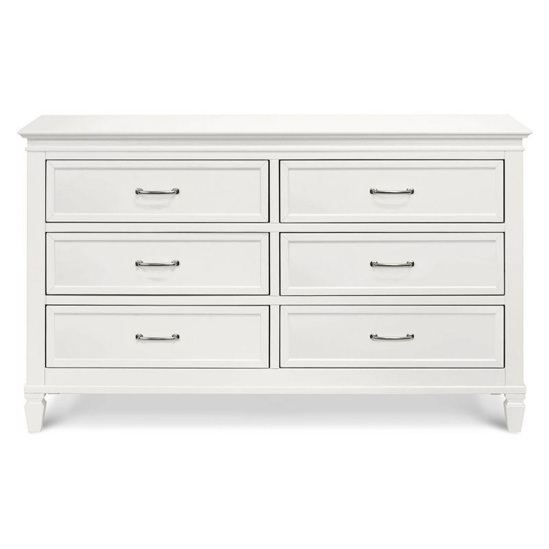 Elegant French Country Warm White 6-Drawer Nursery Dresser