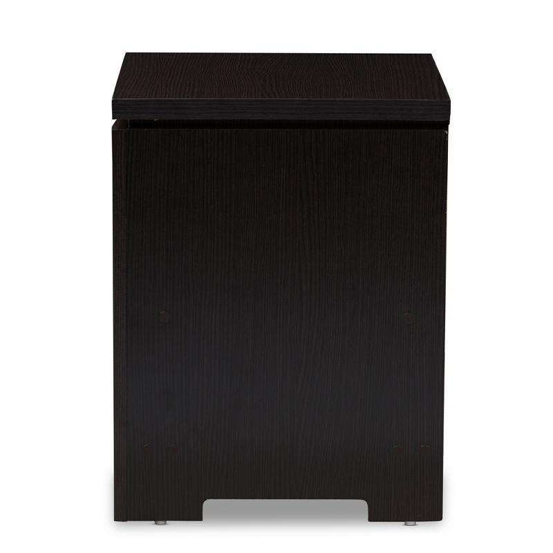 Bienna Wenge Brown Modern 1-Drawer Nightstand