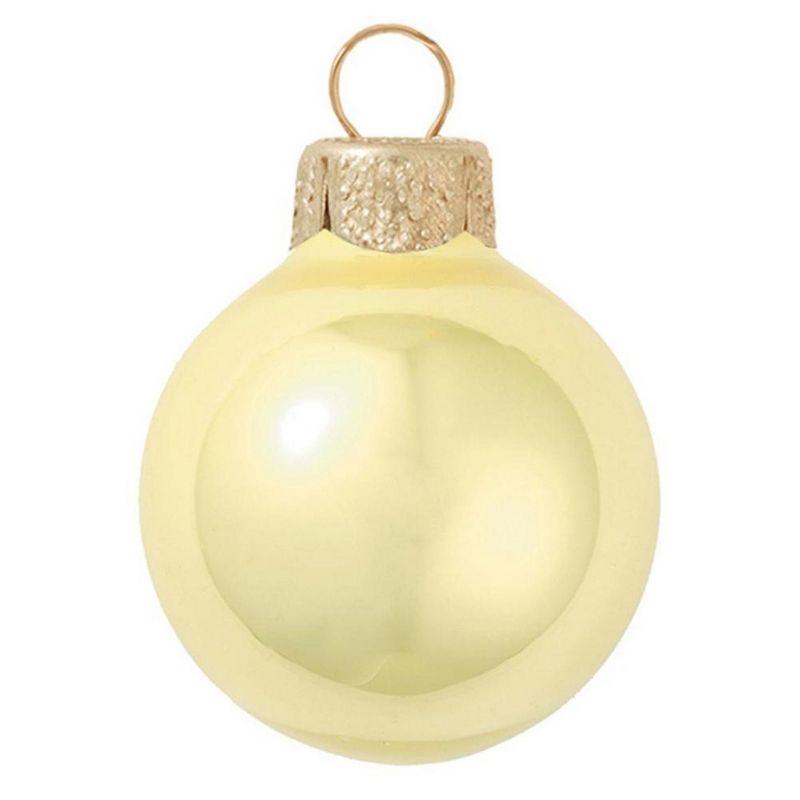 Northlight Soft Yellow Pearl Finish Glass Christmas Ball Ornaments - 7 (180mm)