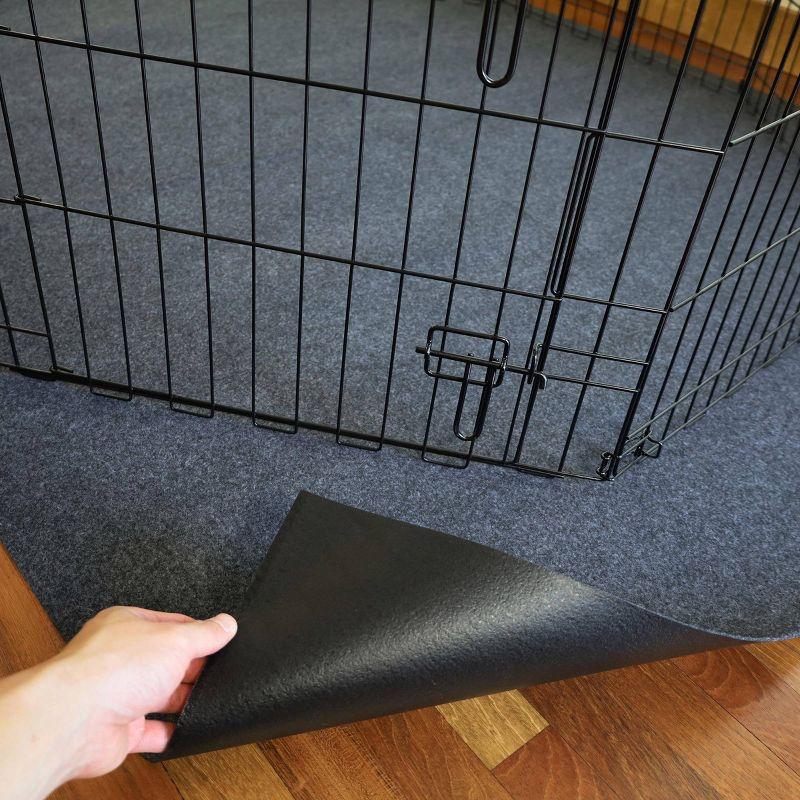 Drymate 60" x 74" Playpen Mat for Cats and Dogs - Charcoal