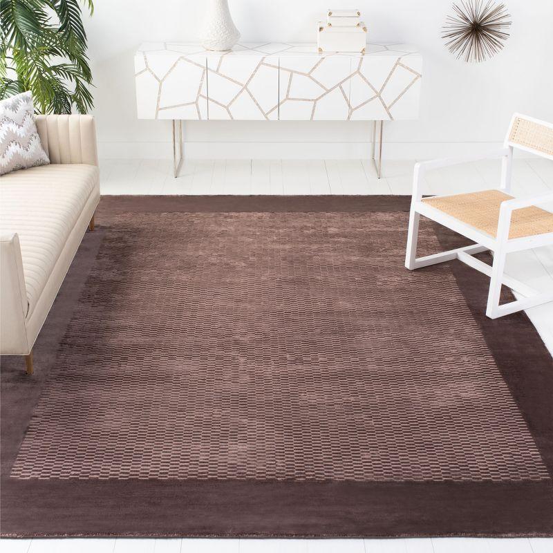 Hollywood Glam Brown Hand-Loomed 6' x 9' Viscose Area Rug