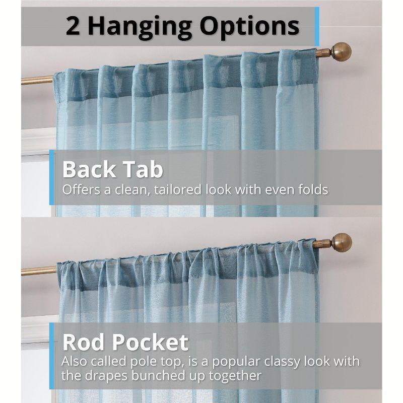 Ebern Designs Lauren Solid Color Semi-Sheer Rod Pocket Curtain Panels & Reviews | Wayfair