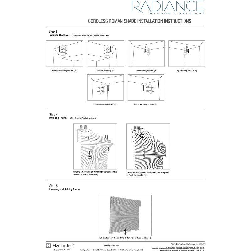 Radiance Newport 23x64-in Cordless Driftwood Roman Shade
