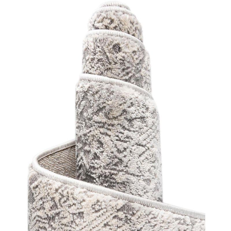 Unique Loom Finsbury Collection Area Rug - Sarah (7'  x 10' Rectangle Gray/Ivory)