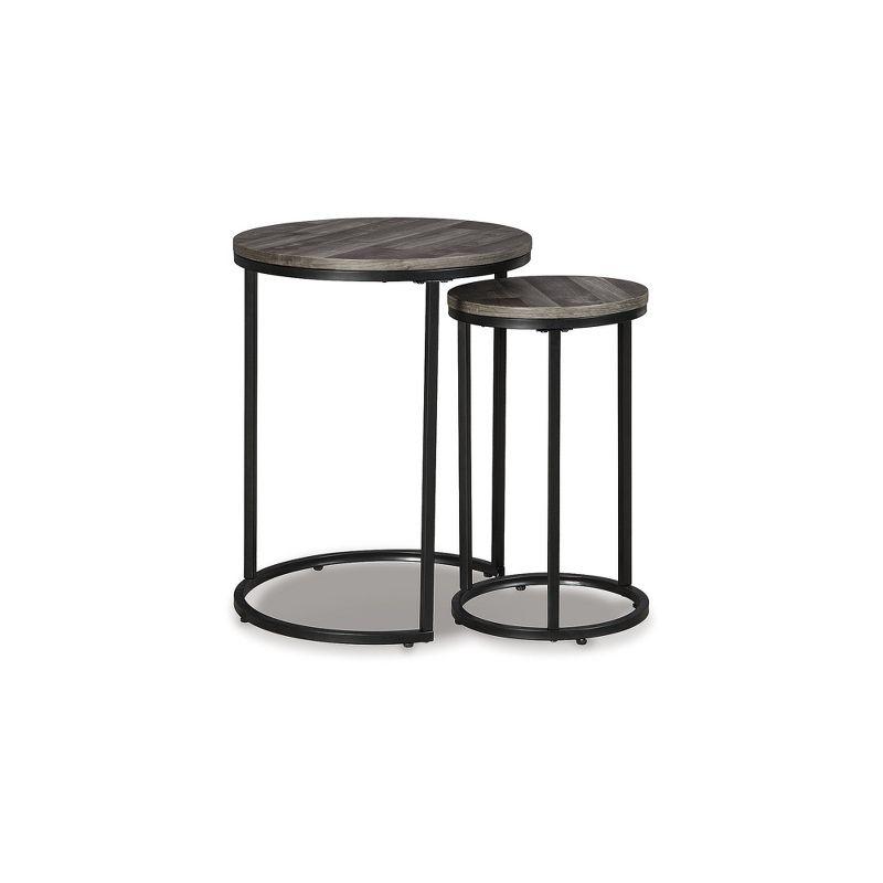 Signature Design by Ashley Casual Briarsboro Accent Table (Set of 2)  Black/Gray