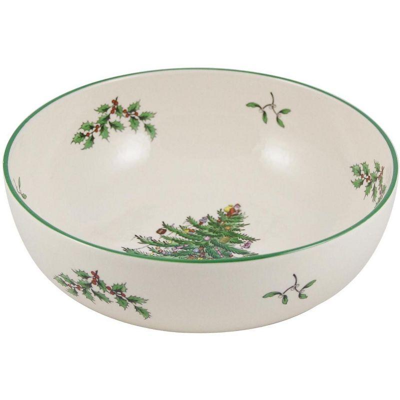 7-Inch Clear Glaze Ceramic Holiday Serving Bowl