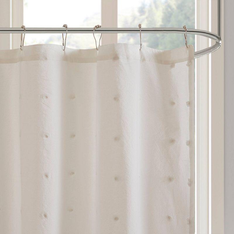 Intelligent Design Brooklyn Cotton Pom Pom Single Shower Curtain