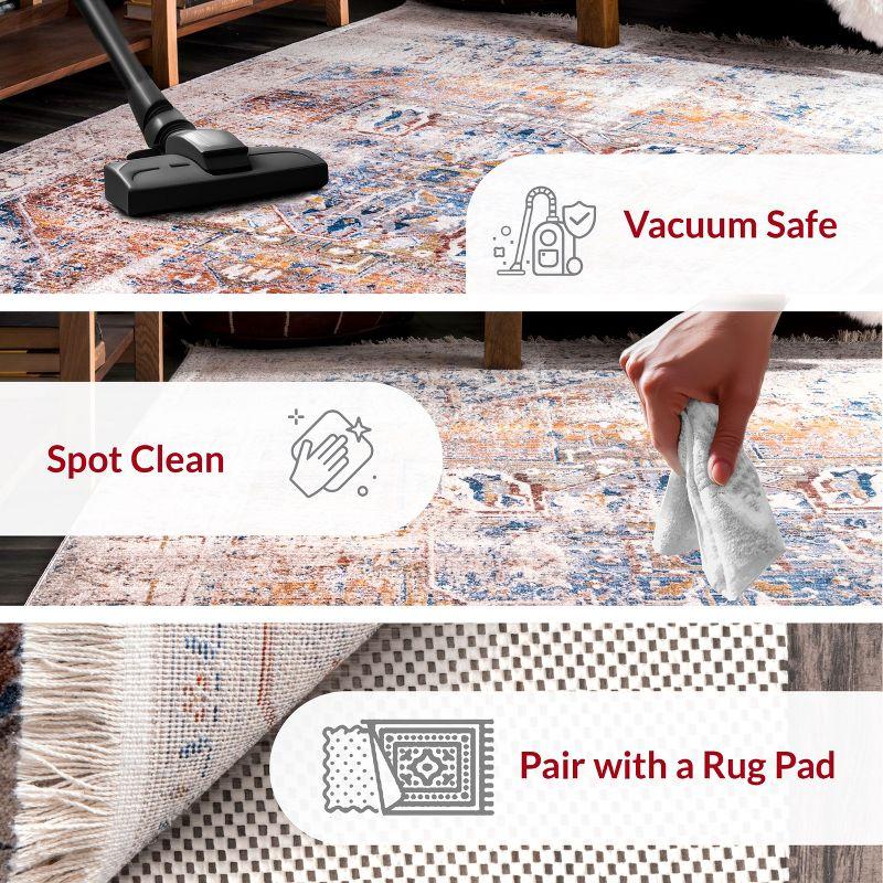Nuloom Harriet Oriental/Persian 2x6 Runner Indoor Area Rug for Living Room Bedroom Dining Room Entryway Hallway Kitchen, Ivory/Multicolor