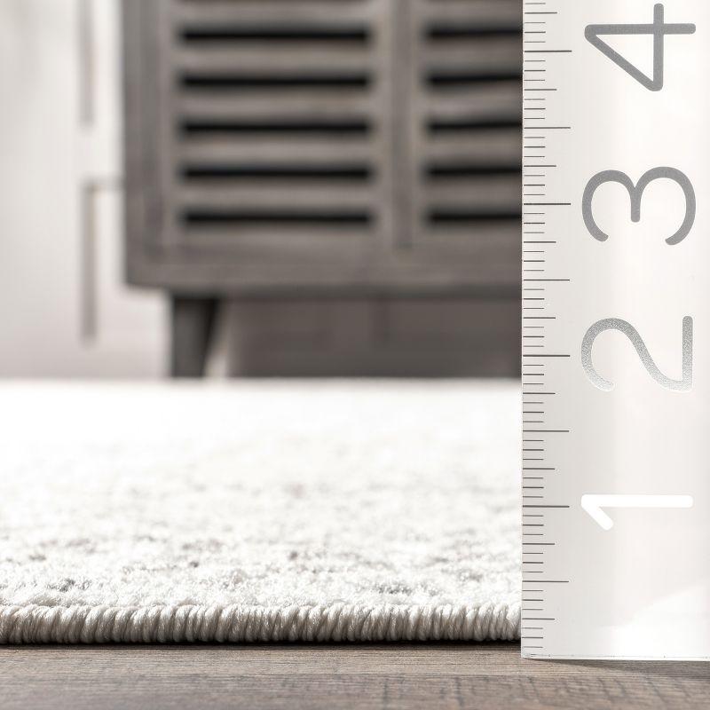 Nuloom Nova Striped 4x6 Indoor Area Rug for Living Room Bedroom Dining Room Kitchen, Grey/Off White