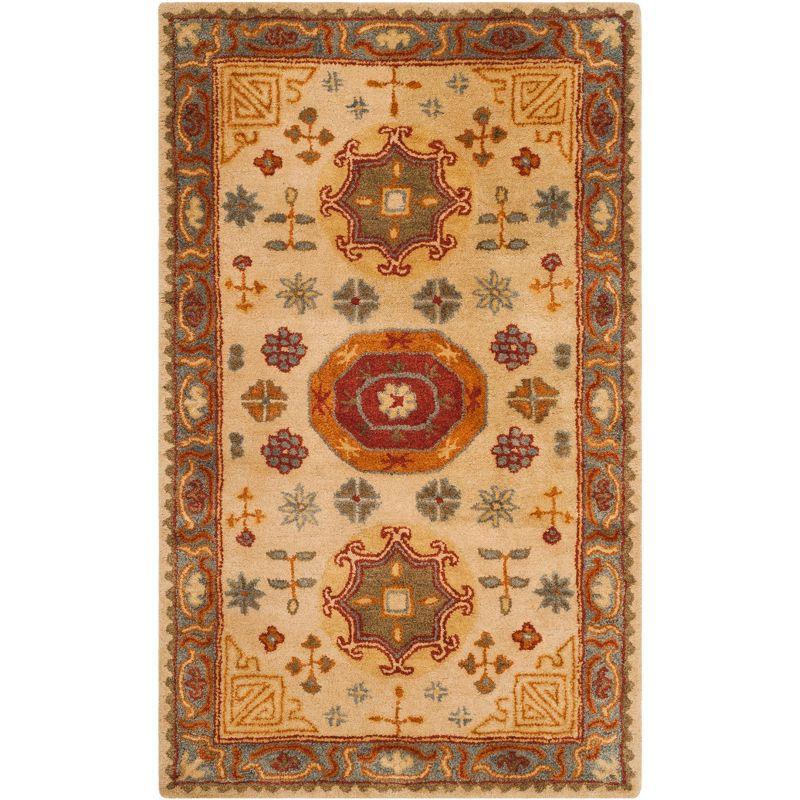 Heritage HG402 Handmade Accent Rug - 3'x5' - Beige/Multi - Safavieh
