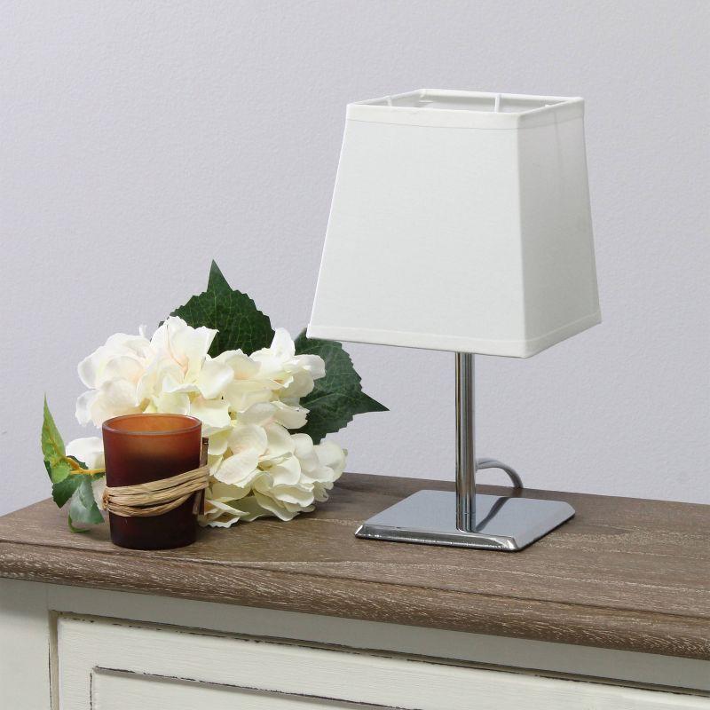 Mini Table Lamp with Squared Empire Fabric Shade - Simple Designs